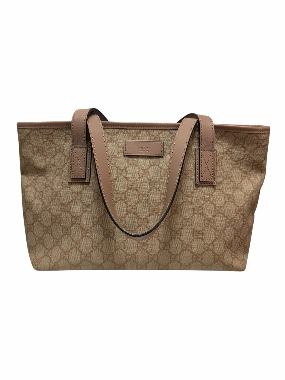 Gucci Tan/Brown Polyurethane Logo Shoulder Handbag